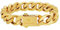 KRKC&CO 12mm Cuban Armband für Herren, 18K Gold Beschichtet Panzerkette, Kubanische Gliederarmband, Edelstahl Hip Hop Schmuck für Jungen, 19cm