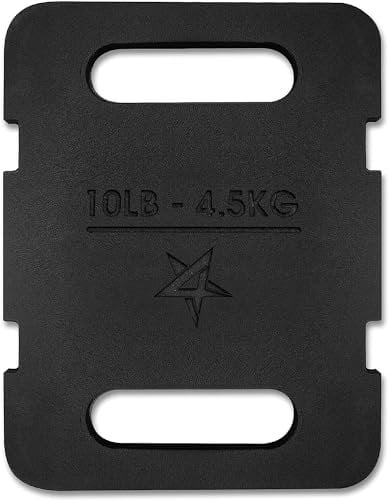 Yes4All L329 Cast Iron Rucking Weight Plate for Backpack, 4,5 KG | 10 POUND, Black