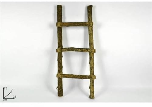 DUE ESSE CHRISTMAS SRL Leiter aus natürlichem Holz, 3 Stufen, 75 cm, Siehe Foto, Taglia unica