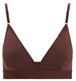 Icebreaker Merinowolle Damen Unterwäsche | Zero Feel BH | Sport BH Fitness | Bügelloser BH | Comfort BH | Invisible Bra - Umbra, XS