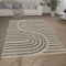 Paco Home Hochflor Teppich Wohnzimmer Shaggy 3D Optik Ethno Boho Vintage Look Weich, Grösse:60x100 cm, Farbe:Grau 4