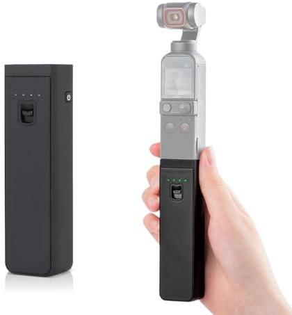 2 Akkugriff für DJI,Tragbares Akkuladegerät mit hoher Kapazität 3200mAh Halterung für 2 Kamera, Integrierter Handgriff mit 1/4 Schnittstelle für zusätzliche