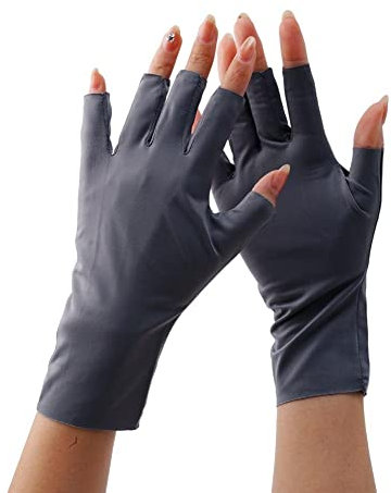 ZIRYXQ Sommer UV Fingerlose Handschuhe Halbfinger Fahrhandschuh Seide Eishandschuhe Dünne Finger Handschuhe Sonnenschutz Atmungsaktiv Halb 2 Y5B7, grau, Einheitsgröße
