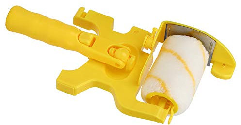 Rouleau à Peinture Fil Jaune avec Manche pour Travaux de Peinture, Rénovation et Décoration, 30 X 12 X 6,4 Cm