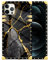 DAIZAG Compatible with iPhone 15 Plus Case Black Gold Natural Marble Pattern Phone Case Golden Square Shockproof Phone Case Cover Gift for Apple iPhone 15 Plus