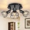 Dehobo Led Deckenstrahler Schwenkbar 350° - Deckenleuchte E14 3 Flammig Rund - Deckenlampe Spots Led Schwarz - Küchenlampe Wohnzimmerlampe Deckenspot Schlafzimmer