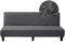 Surwin Einfarbig Sofabezug ohne Armlehnen Stretch Armlose Sofabettüberzug Clic Clac Jacquard-Blatt Winter Plüsch Sofahusse Schonbezug Protector für Klappcouch Schlafsofa (2 Seater,Grau)