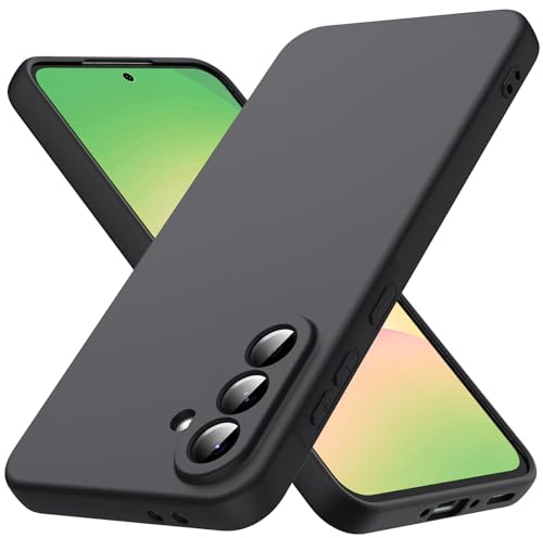 Byvuwiay Hülle kompatibel mit Samsung Galaxy A56 5G Hülle, weiche TPU Flüssigsilikonhülle, Handyhülle Stoßfest Kratzfest Schutzhülle Samsung Galaxy A56 5G Case, Schwarz