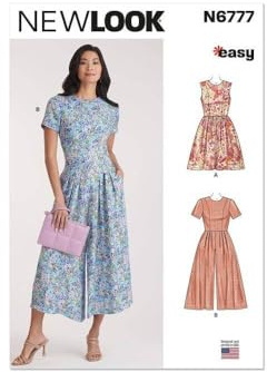 NEW LOOK Paper Pattern UN6777A Misses' Dress and Jumpsuit A (8-10-12-14-16-18-20)