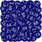 OFFCUP Gravierte Nummernschilder, 100 Stück Nummerierte Tags, Kunststoff Nummernschilder, Schlüsselanhänger Bienenstock-Etiketten mit Loch Viehbestand ID-Tags (Navy Blau Nummer 1-100)