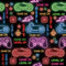 CHDITB Gamer-Tapete, selbstklebend, Jungen-Schlafzimmer-Tapete (43,9 x 300 cm), Neonspiel-Wandaufkleber, Geschenk für Kinder-Sohn, 3D-Spiel-Wandpapier für Gamer, Geschenk, Videospiel-Tapete für
