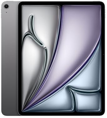 Apple iPad Air de 13 Pulgadas (M2): Pantalla Liquid Retina, 256 GB, cámara Frontal de 12 Mpx en Horizontal y cámara Trasera de 12 Mpx, Wi-Fi 6E, Touch ID, autonomía de Sol a Sol - Gris Espacial