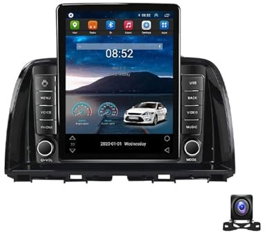 HTNEEGIE Doppel DIN Radio Mit Navi, 9.7 Zoll Touchscreen, 2 Din Autoradio MP5 Player Kompatibel mit Mazda CX-5 2012~2015 Radio FM/RDS, DSP, Car-play/Auto, Lenkradsteuerung,TS200