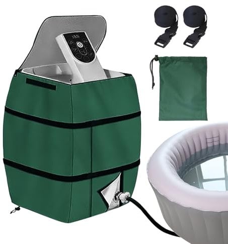 LOPOTIN Poolpumpe Abdeckung Whirlpool Pumpenabdeckung Spa Heizungspumpenabdeckung 16.9 * 14.9 * 21.2 inch Pump Cover Lazy Spa Whirlpool Zubehör Poolpumpenabdeckung für die Meisten Warmwasserbereiter