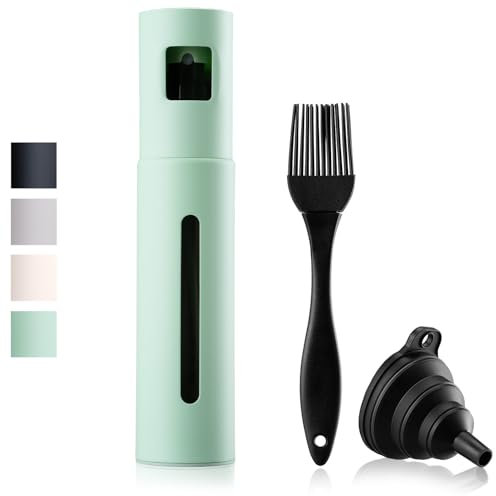 Schmidt & Kramer Ölsprüher I hochwertige Öl-Sprühflasche aus Edelstahl & Glas, für gesundes Kochen I praktischer Sprüher für präzise Dosierung I für alle Speiseöl & Essig Sorten geeignet (Mint)
