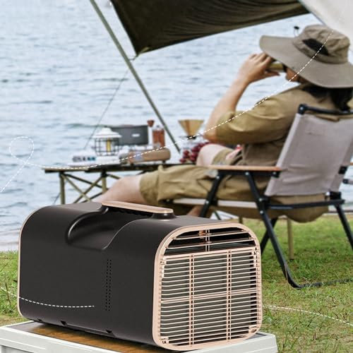XNXYSMKJ Portable Air Conditioner,4777BTU Tent Air Conditioner,600W Low Power Consumption,DC or AC,Dehumidification,3 Wind Speeds,Camping Tent,No Drainage
