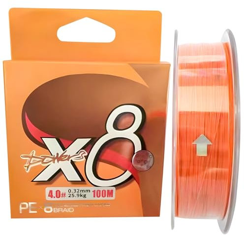 Tenkara Level Line, PE-Angelschnur, 100 m, fluoreszierendes Orange, glatte Beschichtung, Salzwasser langlebig