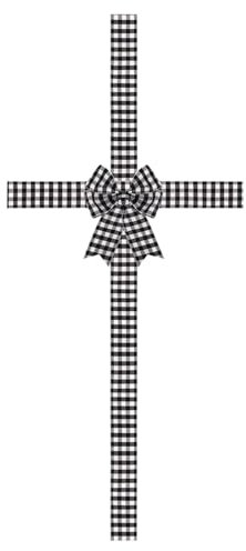 Lazos decorativos de búfalo para puerta, lazos de Navidad para gabinete, cinta grande para puerta de cocina, decoración de puerta de armario grande de Navidad, lazos para puerta de puerta para