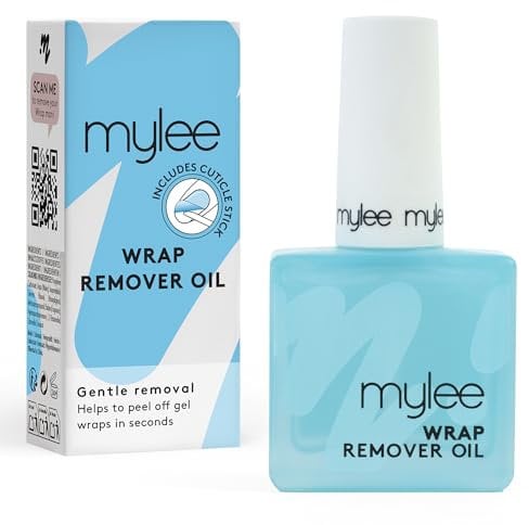 Mylee Wrap Remover Oil 15 ml – Rimozione delicata e rapida di pellicole in gel senza acetone – Formula nutriente e idratante – Delicato, facile da applicare, vegano e senza sperimentazione su animali