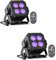 Oloaxolx 2 Stücke 4 x 8 W RGBW 4-in-1 LED Par Mini Bühnenlichter leichte mit DMX512, klanggesteuert, 4/8-Kanal Par Scheinwerfer für Zuhause, Party, Show, Event