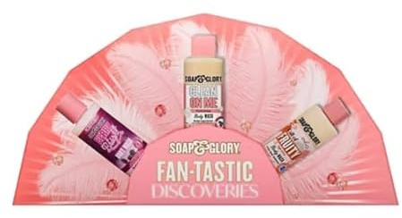 Soap & Glory Gift Set, 3 Piece Mini Body Wash Collection, Pink, Original Pink, Berry & Bright, Call of Fruity Scents, 75ml Each