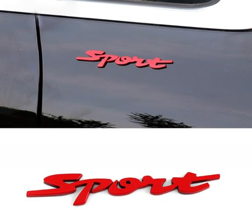 Auto Emblem Logo für Suzuki Swift Sport Jimny Grand Alto SX4 Samurai über Ignis,Emblem Logo Aufkleber für Motorhaube Vorne und Hinten und Kofferraum Logo Abzeichen 3D Aufkleber,Red