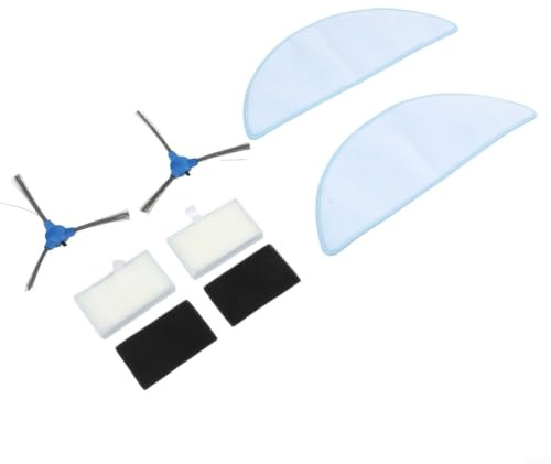 Zubehör-Set für Cecotec für Conga M70 für Genesis Saugroboter, 2er-Pack Seitenbürsten, Filter und Mikrofaser-Mops für Tierhaarentfernung und tägliche Bodenpflege