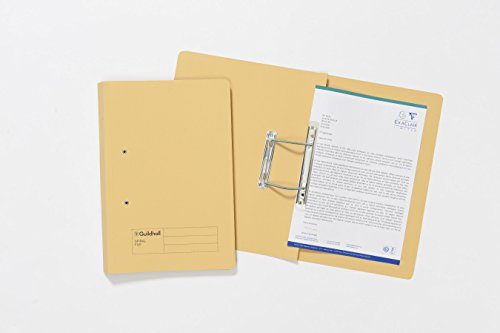 Exacompta - Ref 211/7003Z - Guildhall - Spiral File, 355 x 250mm, 420gsm Durable Heavyweight Sprint Manilla, Suitable for Foolscap Documents - Yellow, Pack of 25