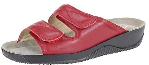 Rohde Soltau-40 - Damen Pantolette aus Velour-Leder