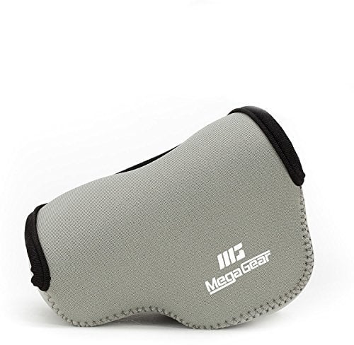 MegaGear MG064 Ultra Light Neoprene Camera Case Compatible with Sony Alpha A6400, A6500, A6300, A6000 (16-50 mm)-Gray