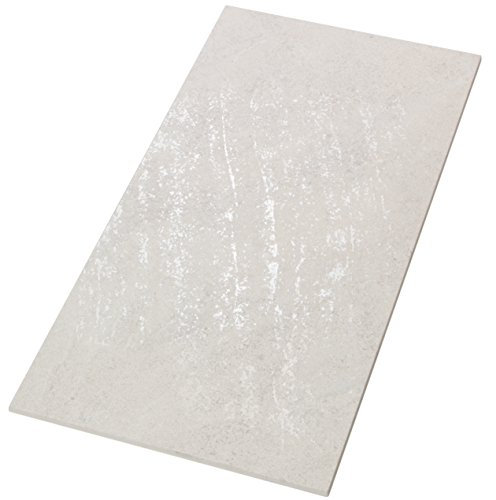 Block In Bianco Bodenfliese teilpoliert 30x60 cm, Feinsteinzeug Fliese mit Steinoptik (Musterfliese)