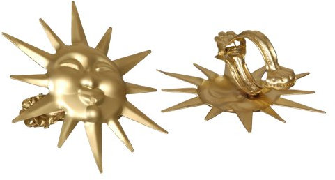 JalousieCrew 2 Stück Donauklammern Sonne Gardinenklammern Fenster Deko Klemmen Metall Farbe Weiss vermessingt Silber matt Gold matt (Gold matt)
