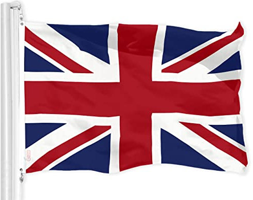 G128 großbritannien-Flagge (British, Union Jack) | 3x5 füße | Printed 150d - Indoor/Outdoor, leuchtende Farbe, Messing tüllen, qualität Polyester, viel Dicker haltbarer als 100d 75d Polyester