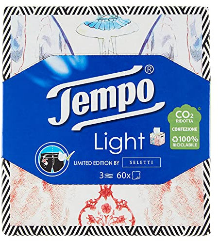 Tempo Tempo Taschentücher Box Light 3-lagig, 60 Stück, sortiert, 60 Stück