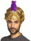 shoperama Turban Gold mit Feder für Sultan Alibaba Flaschengeist Tausendundeine Nacht Dschinn 1001 Bollywood