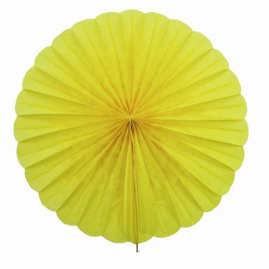 Creativery 1 Papierfächer 20cm (gelb 645) / Deko Papier Fächer Rosetten Blumen Raumdeko Papierrosetten Hängedeko