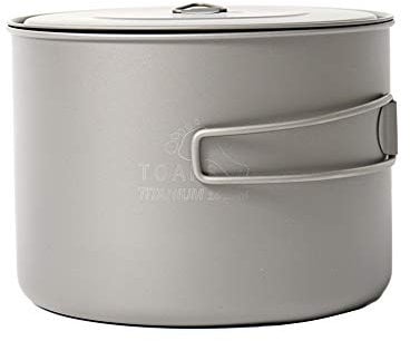 Cacerola de campamento de Toaks, titanio puro, ideal para el aire libre, puede usarse como taza, cuenco o cacerola, 1600ml