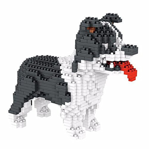 Atomic Building Border Collie (Schäferhund) Figur zum Zusammenbauen mit Nanoblocks 950 Teile