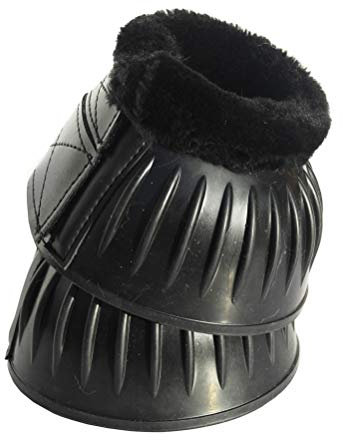 Rhinegold 0 Stiefel mit Fleecebesatz, Größe XL, Schwarz Hufglocken