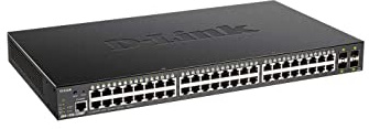 D-link DGS-1250-52XMP - 52-Port Gigabit Smart Managed PoE Switch With 10G Uplinks, 370w Poe Budget, 48 X 10/100/1000base-t PoE, 4 X 10g SFP+ Ports, 176 Gbps Switching Capacity