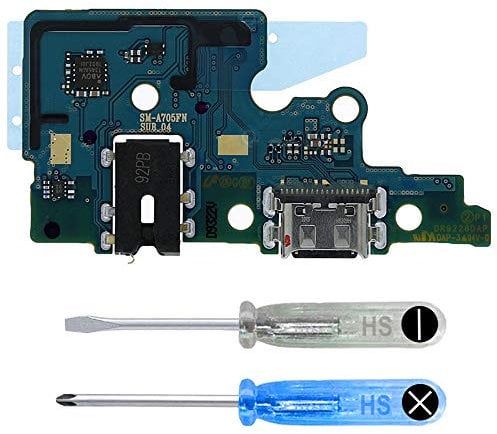 MMOBIEL Ladebuchse Kompatibel mit Samsung Galaxy A70 2019 - Dock Connector USB C - Audio Jack/Mikrofon/Antenne Ersatz - Inkl. Schraubenzieher