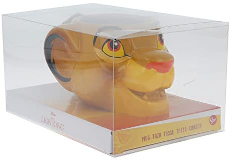Tasse en céramique 3D 410 ml TÊTE SIMBA dans une boîte cadeau