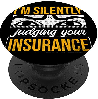 Judging Insurance Versicherungs-Makler Versicherung PopSockets PopGrip: Ausziehbarer Sockel und Griff für Handys/Tablets mit Tauschbarem Top