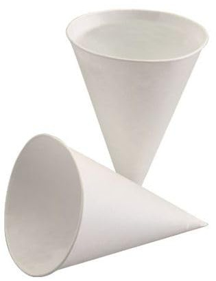 PAPSTAR Spitzbecher, Zuckerrohrpapier 100 ml Ø 7 cm, 9,5 cm weiss 88617 Zuckerrohrbecher Kegelbecher Einwegtrinkbecher, 5000 Stück