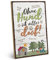 ARTFAVES® Wandbild Holzschild mit Spruch - Ohne Hund ist alles doof - Türschild Retro Vintage Deko Bild Geschenk - Haustier, Hund