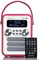 Lenco PDR-051 Tragbares DAB+ Retro Radio - PLL FM Radio mit Bluetooth - Integrierter Akku - 1800mAh - Uhr und Timer - 5 Watt RMS - Fernbedienung - Pink