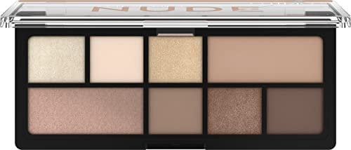 Catrice The Pure Nude Eyeshadow Palette, Lidschatten, Nude, 8 Nude-Töne, schimmernd, metallisch, matt, vegan, ohne Mikroplastikpartikel, Nanopartikel frei, ohne Parfüm, 1er Pack (9g)