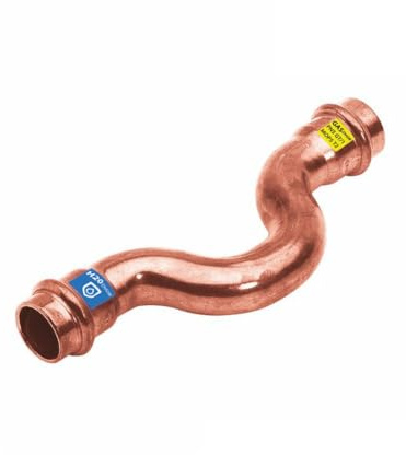 Sanpro Kupfer Pressfitting Bogen Überbogen Sprungbogen, Größe V 12 (Pressfitting Gas Wasser Trinkwasser Heizung Sanitär Fittings Fitting Kupferleitung)
