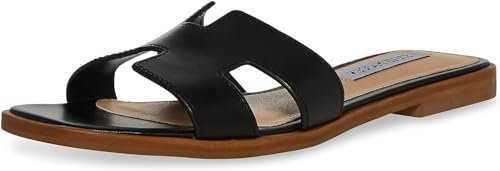 Steve Madden Damen Hadyn Sandale, Schwarz Leder, 40 EU