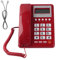 SOMK Téléphone Filaire Rouge Rétro avec Affichage de l'Identité de l'Appelant, Téléphone de Bureau pour Personnes Âgées, Répondeur Numérique